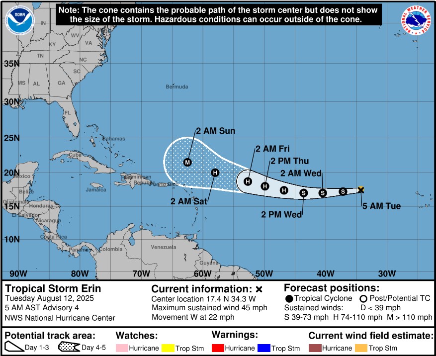 Tropical storm Erin 1